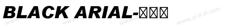 BLACK ARIAL字体转换